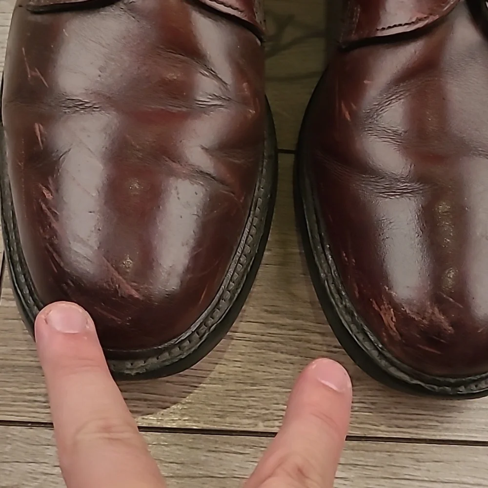 ALLEN EDMONDS Cherry Brown Oxfords Sz‎ 12 B Mens Lace Up Oxfords Dress Shoes